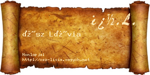 Ősz Lívia névjegykártya